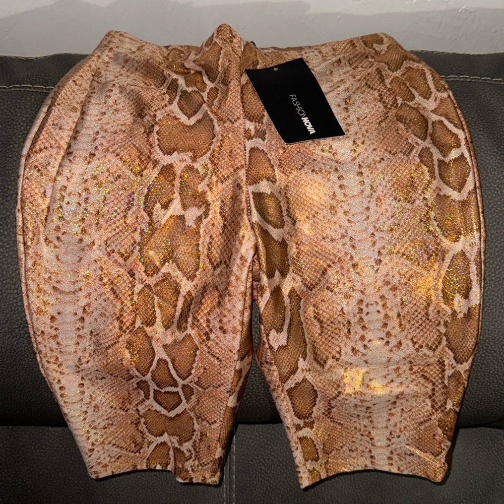 Snake Skin Biker Short